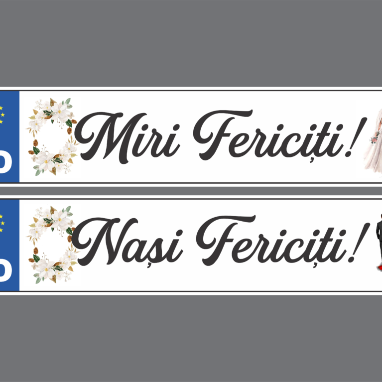 Set placute masina - Miri si Nasi fericiti ! - model 2